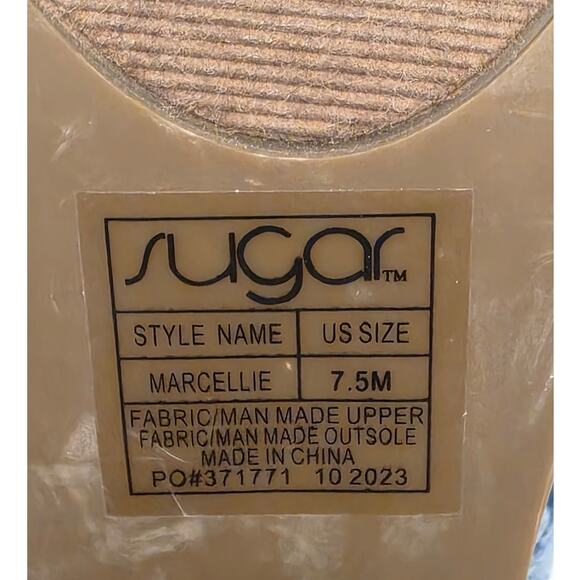 SUGAR Women's Platform Crochet Heels SZ 7.5 Hippie 70's - Picture 7 of 8